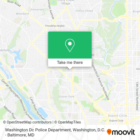 Washington Dc Police Department map
