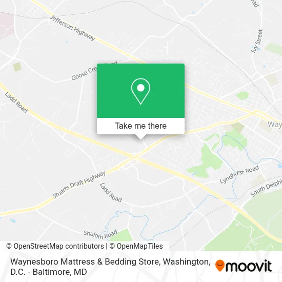 Waynesboro Mattress & Bedding Store map