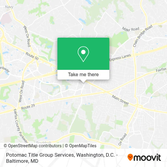 Potomac Title Group Services map