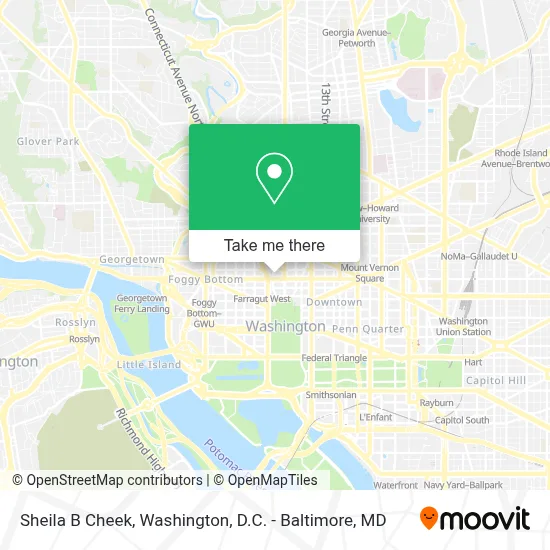 Sheila B Cheek map