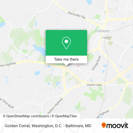 Golden Corral map