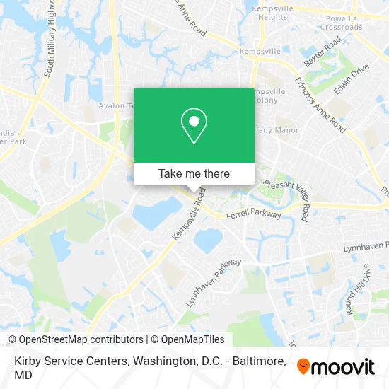 Kirby Service Centers map