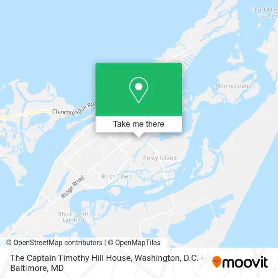 The Captain Timothy Hill House map