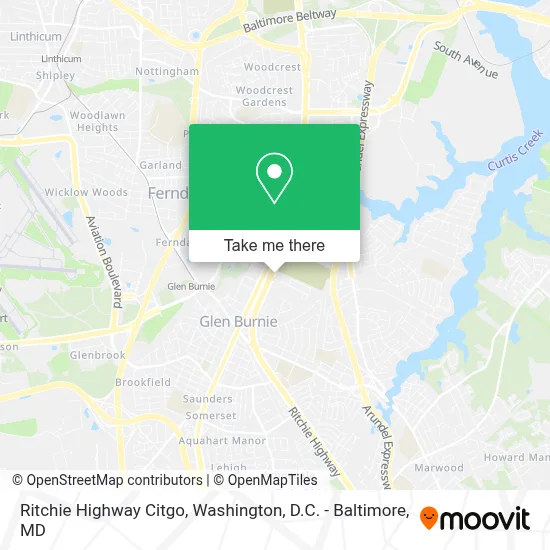 Ritchie Highway Citgo map