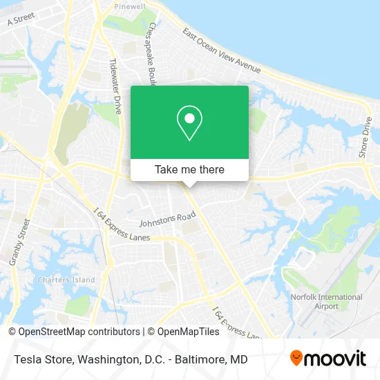 Tesla Store map