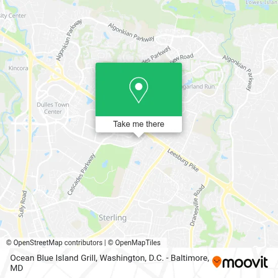 Ocean Blue Island Grill map