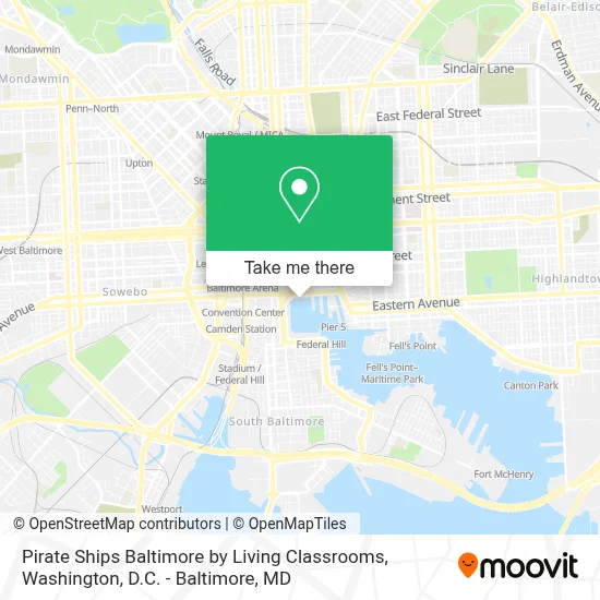 Pirate Ships Baltimore by Living Classrooms map