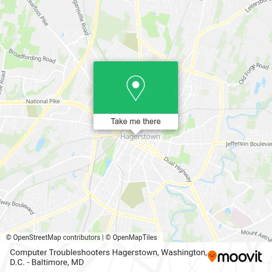 Computer Troubleshooters Hagerstown map