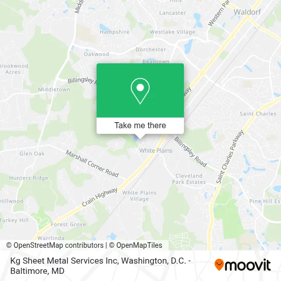 Kg Sheet Metal Services Inc map
