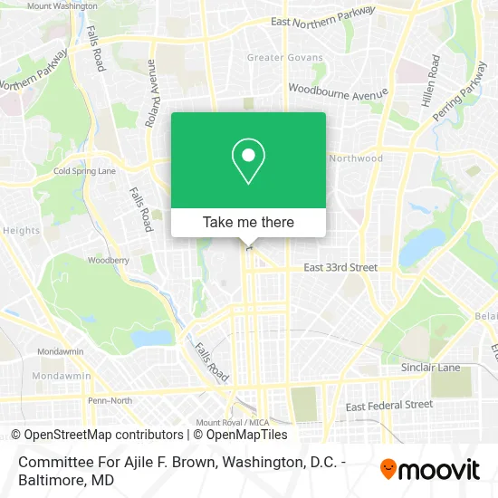Committee For Ajile F. Brown map
