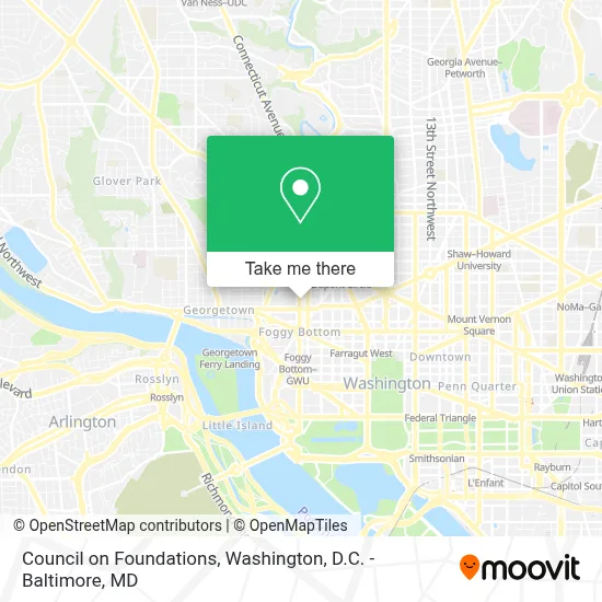 Council on Foundations map