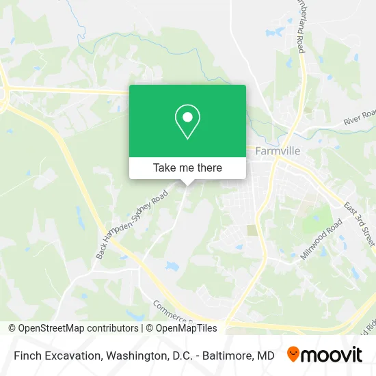 Finch Excavation map