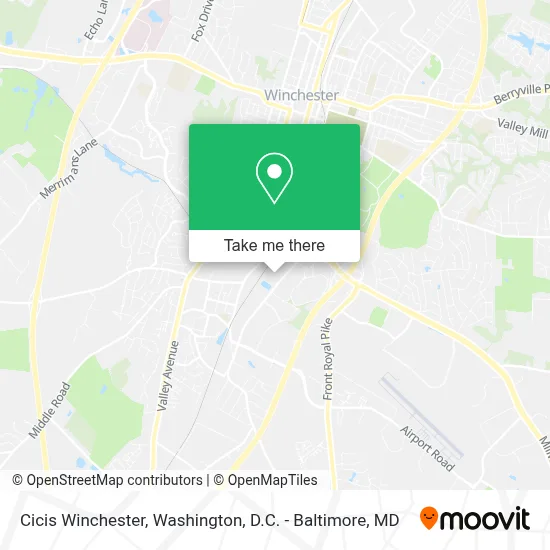 Cicis Winchester map