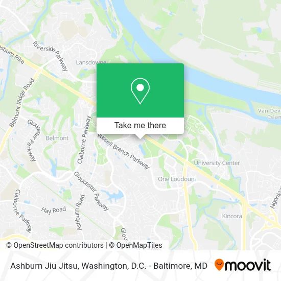 Ashburn Jiu Jitsu map
