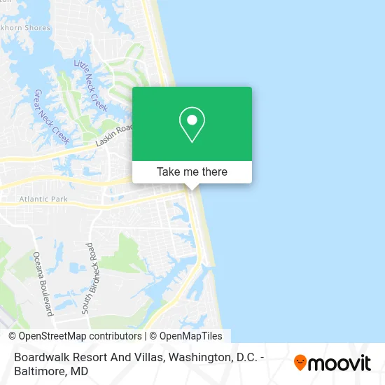 Boardwalk Resort And Villas map