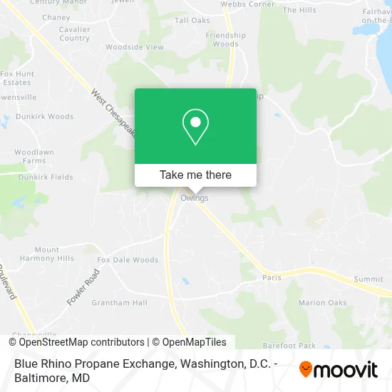 Blue Rhino Propane Exchange map