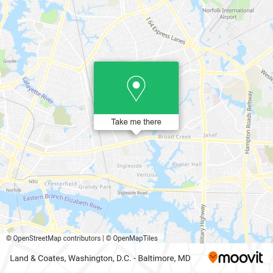 Land & Coates map