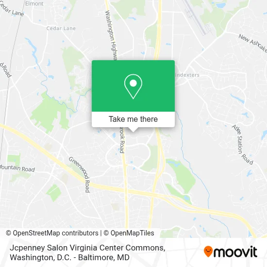 Jcpenney Salon Virginia Center Commons map