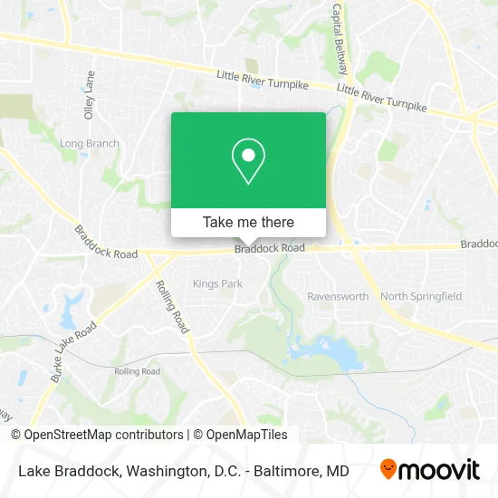 Lake Braddock map