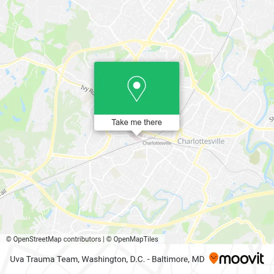 Uva Trauma Team map