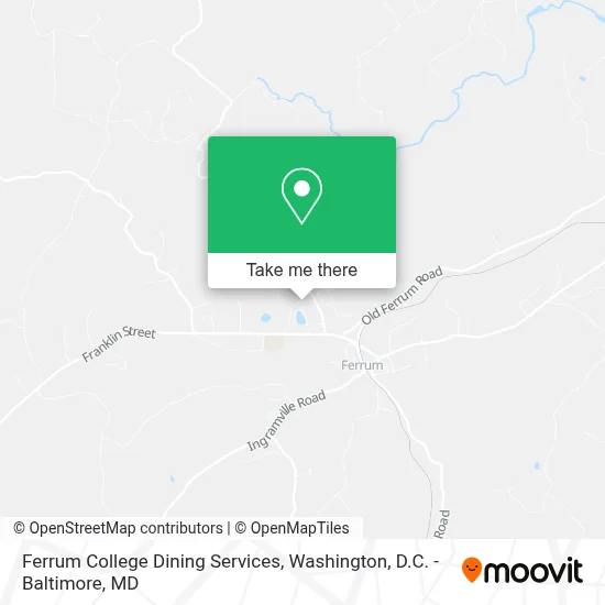Ferrum College Dining Services map