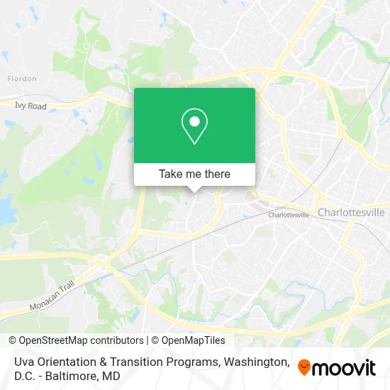 Uva Orientation & Transition Programs map