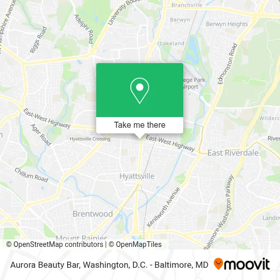Aurora Beauty Bar map
