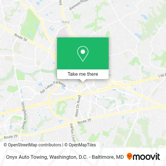 Onyx Auto Towing map