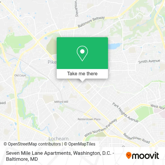 Seven Mile Lane Apartments map