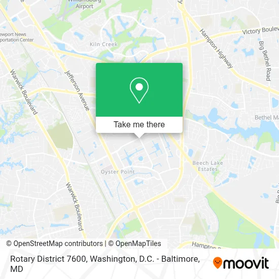 Rotary District 7600 map