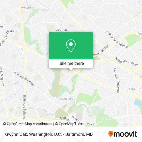 Gwynn Oak map