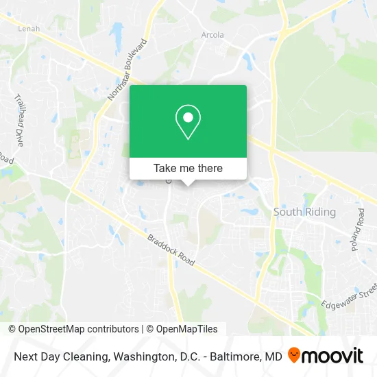 Next Day Cleaning map