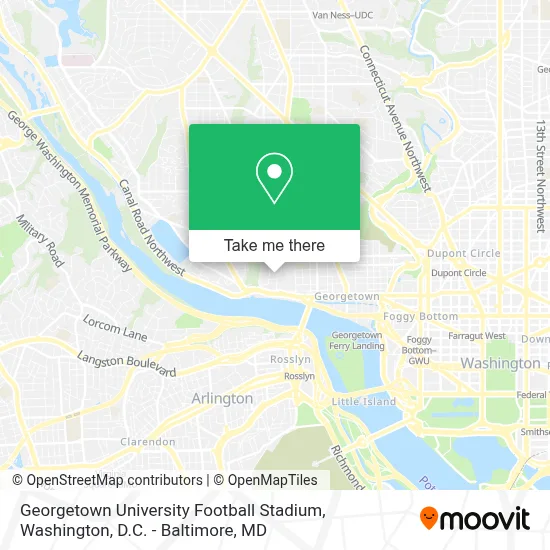 Georgetown University Football Stadium map