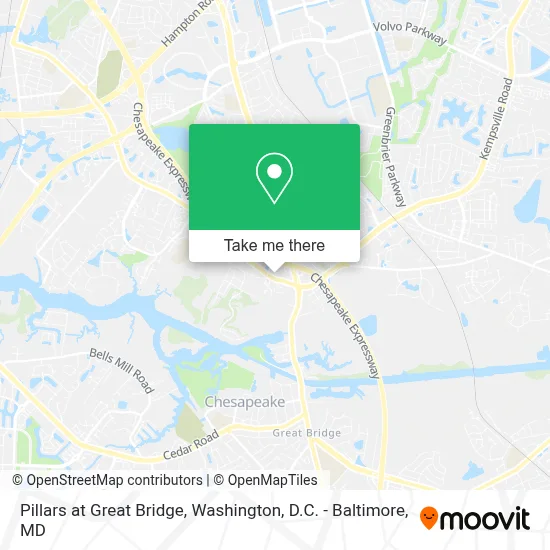 Pillars at Great Bridge map