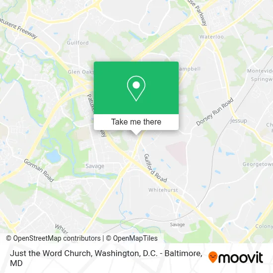 Just the Word Church map