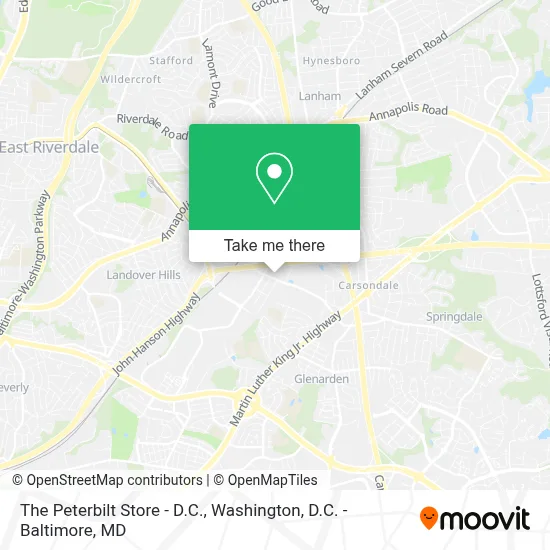 The Peterbilt Store - D.C. map