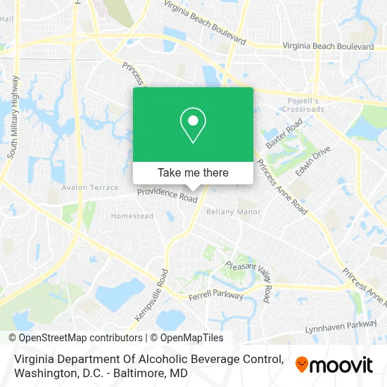 Virginia Department Of Alcoholic Beverage Control map