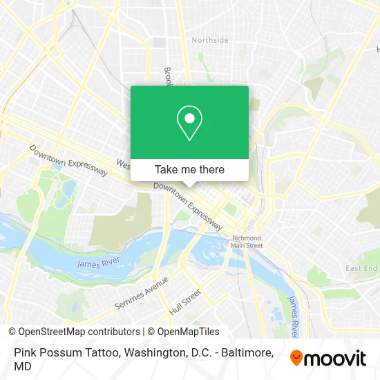 Pink Possum Tattoo map