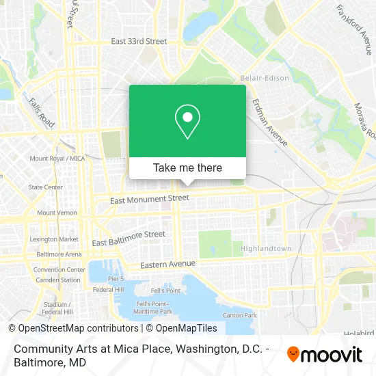 Community Arts at Mica Place map