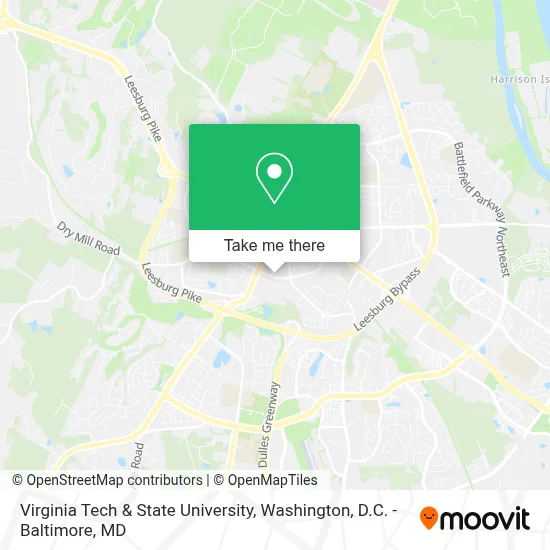 Virginia Tech & State University map