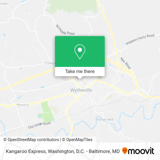Kangaroo Express map