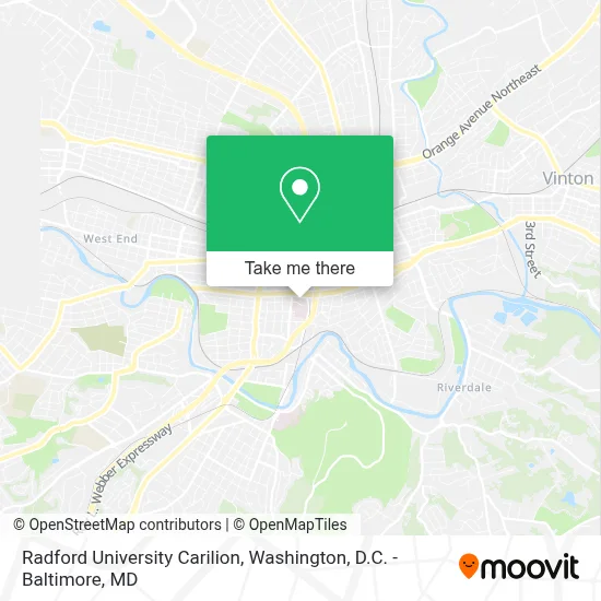 Radford University Carilion map