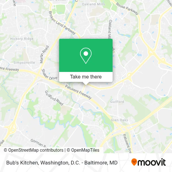 Bub's Kitchen map