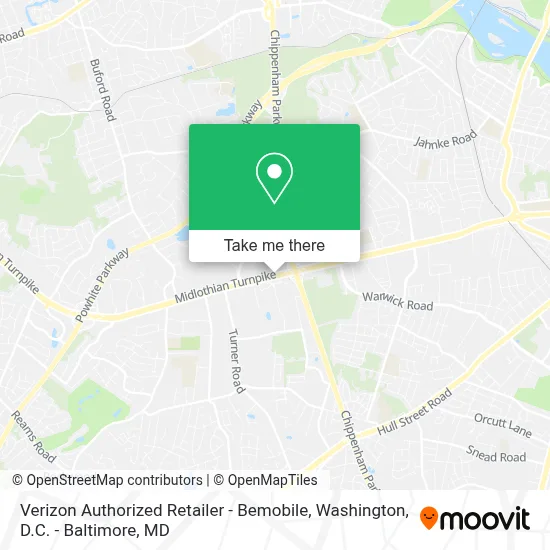 Verizon Authorized Retailer - Bemobile map
