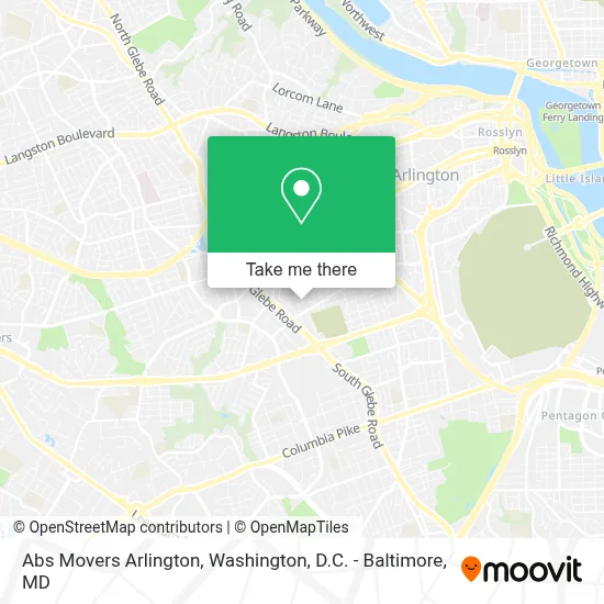 Abs Movers Arlington map