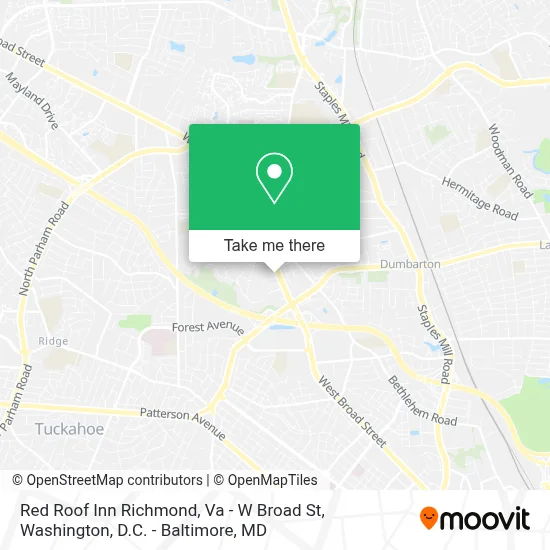 Red Roof Inn Richmond, Va - W Broad St map