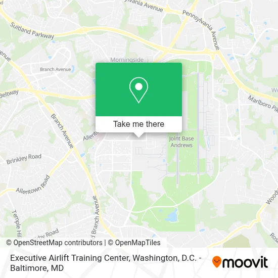 Executive Airlift Training Center map