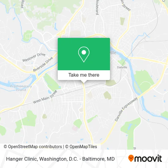 Hanger Clinic map
