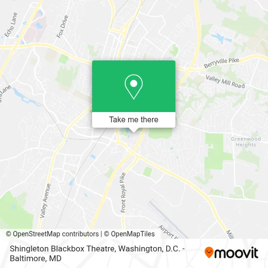Shingleton Blackbox Theatre map