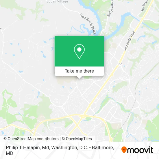 Philip T Halapin, Md map